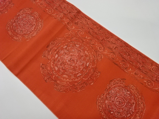 JAPANESE KIMONO / VINTAGE NAGOYA OBI / CHIKUZEN HAKATA / WOVEN ABSTRACT